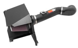 GMC Sierra 2500 HD Performance Air Intake - K&N Engineering - 77 Series, Mandrel-Bent Aluminum Tube, Oiled Cotton Filter - `11-`13